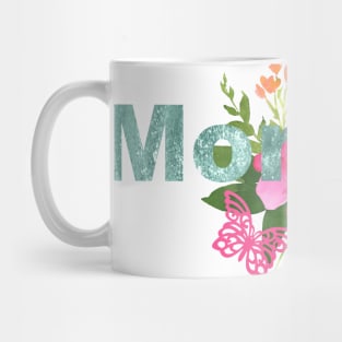 Beautiful Momma Floral Butterfly Design Mug